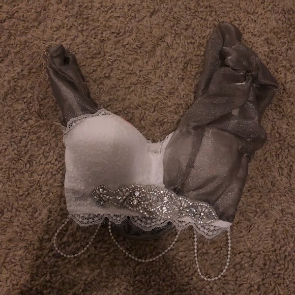 Victoria's Secret Other - Victoria's Secret Customized White Lace Bra Top